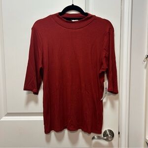 Cyrus Women's Long Sleeve Top in Rich Red